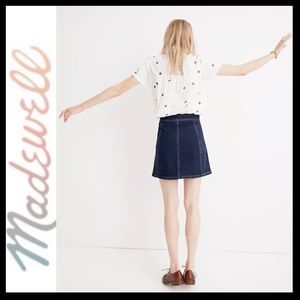 Madewell Stretch Denim A-Line Mini Skirt